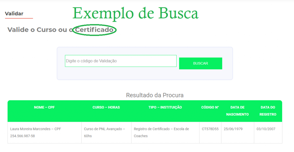 validar certificado
